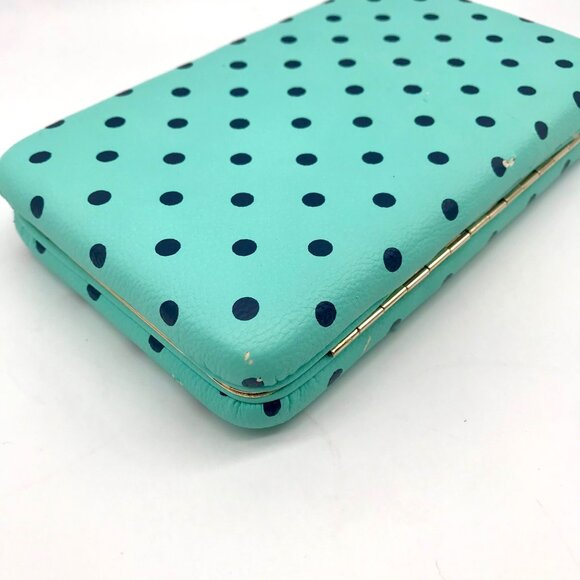 Merona Light Blue Polka Dot Hinge Wallet - Picture 6 of 10